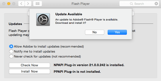 is there a flash player for osx?